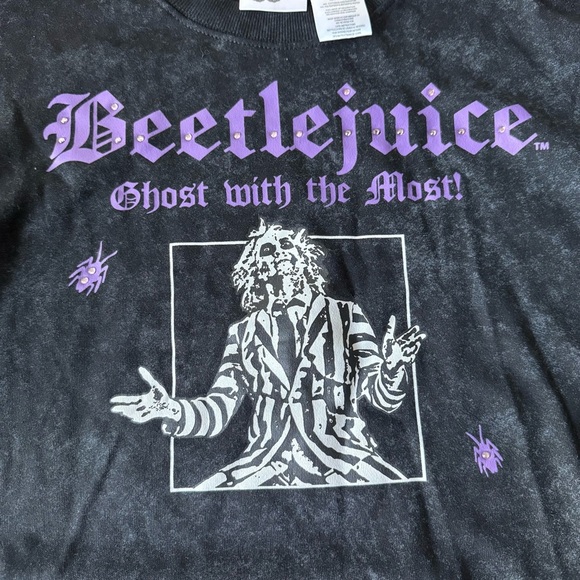 Beetlejuice Medium Pullover Sweater Sweatshirt Fleece Lined Long Sleeve - Picture 3 of 7